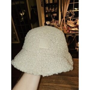 C. C. Ladies Fleece Winter Bucket Hat, Beige, Adjustable